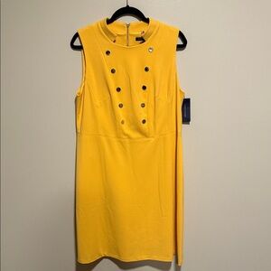 NWT Tommy Hilfiger Mustard Yellow Dress Size 12w